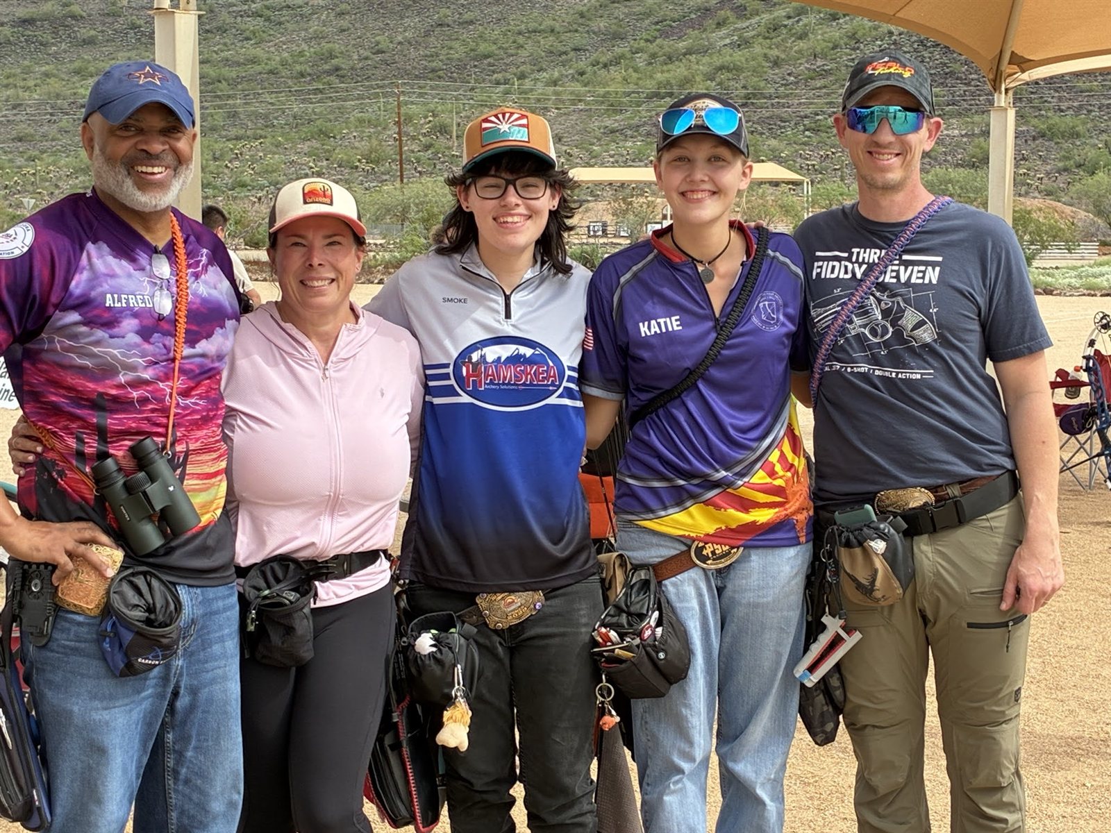 Desert Sky Archers members at an Arizona state shoot